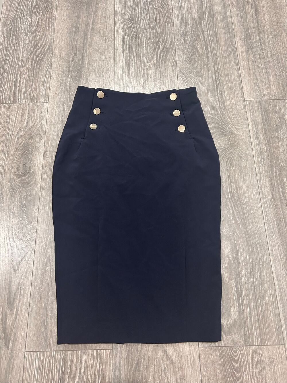 H&M Women’s Navy Midi Pencil Skirt Size Small